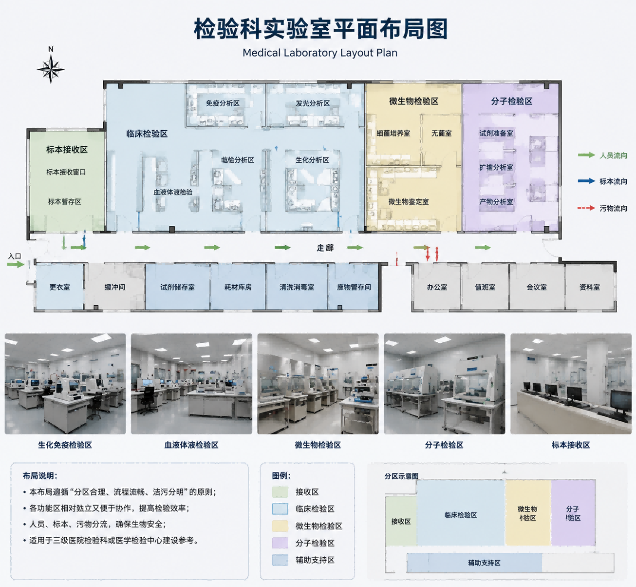检验科实验室全景/平面布局图