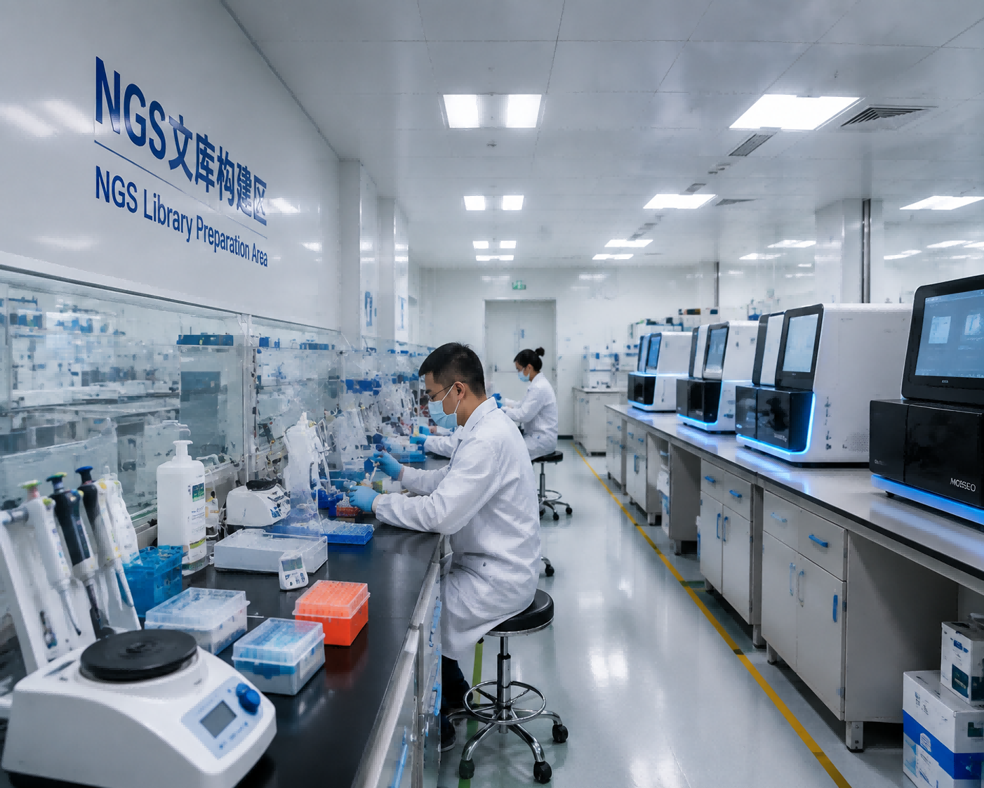 NGS文库构建区/测序操作区实拍 NGS文库构建区/测序操作区实拍